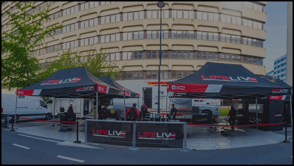 Lifelive chooses a printed rally tent as a marketing tool
